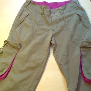 Nike dri-fit green and pink cargo pants
